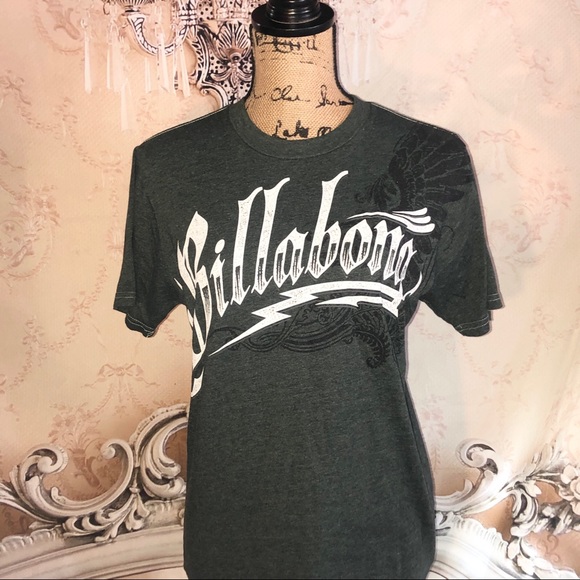 Billabong Tops - NWOT - Billabong Dark Grey Unisex Graphic Tee